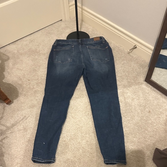 Judy Blue Dark Wash Distressed Skinny Jeans - Picture 7 of 7